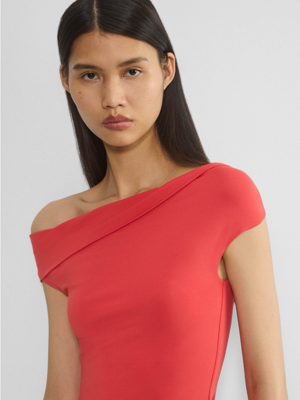 Aritzia Original Contour Ravish Top in Cherry Off Shoulder Tank New - Picture 2 of 10